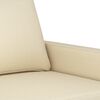 vidaXL Canap&eacute; &agrave; 2 places Cr&egrave;me 120 cm Tissu