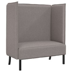vidaXL Canap&eacute; &agrave; Haut Dossier 101cm Taupe tissu