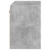 vidaXL Table de chevet murale avec lumi&egrave;res LED gris b&eacute;ton