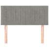 vidaXL T&ecirc;te de lit Gris clair 100x5x78/88 cm Velours