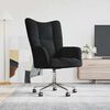 vidaXL Fauteuil relaxant avec roue Noir 62 x 68,5 x 105 cm Velours