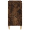 vidaXL Table de chevet ch&ecirc;ne fum&eacute; 40x35x70 cm bois d'ing&eacute;nierie