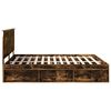 vidaXL Cadre de lit Ch&ecirc;ne fum&eacute; 180 x 200 cm Bois de pin massif