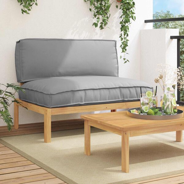 vidaXL Ensemble de Canap&eacute;s Gris 120 x 92 x 69 cm Bois d'Acacia Massif