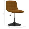 vidaXL Chaises pivotantes &agrave; manger lot de 2 marron velours