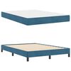 vidaXL Lit &agrave; ressorts avec matelas Bleu fonc&eacute; 140 x 200 cm tissu