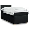 vidaXL Sommier &agrave; lattes de lit et matelas Noir 80x200 cm Tissu