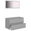 vidaXL Ensemble de meubles de salle de bain 2 pcs Sonoma gris