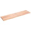 vidaXL Dessus de table marron clair bois ch&ecirc;ne massif trait&eacute;