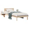 vidaXL Cadre de lit avec t&ecirc;te de lit Marron 90 x 200 cm Pin massif