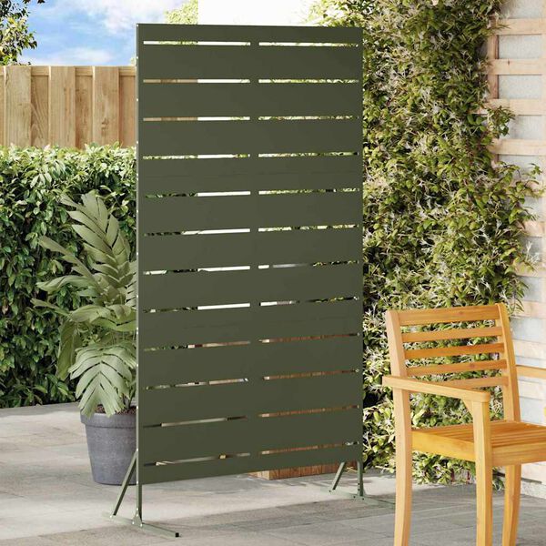vidaXL &Eacute;cran de confidentialit&eacute; Olive 100 x 50 x 180 cm Acier