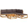 vidaXL Ensemble de canap&eacute;s de jardin 6 pcs avec coussins bois d'acacia
