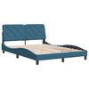 vidaXL Cadre de lit avec LED sans matelas bleu 140x200 cm velours
