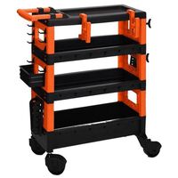 FX-Tools Chariot à outils à 4 niveaux noir et orange