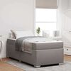 vidaXL Cadre de lit avec matelas Taupe 80 x 200 cm tissu