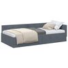 vidaXL Cadre de lit d'angle Gris fonc&eacute; 90 x 200 cm Velours