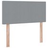 vidaXL Lit avec rangement et LED avec LED Gris clair 90 x 190 cm tissu