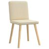 vidaXL Chaises &agrave; manger lot de 4 cr&egrave;me tissu