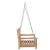 vidaXL Balancelle avec coussin bleu 120 cm Bois de teck solide