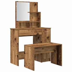 vidaXL Ensemble de coiffeuse vieux bois bois d'ing&eacute;nierie