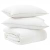 vidaXL Ensemble de Duvet Blanc 200 x 220 cm Polyester, Bambou
