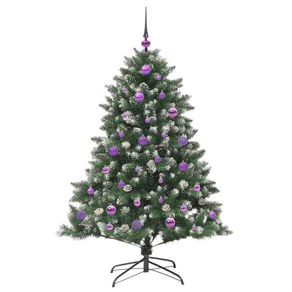 vidaXL Sapin de Noël artificiel avec 150 LED Vert 105 x 105 x 150 cm