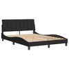 vidaXL Cadre de lit avec LED sans matelas Hanko noir 140x190 cm velours