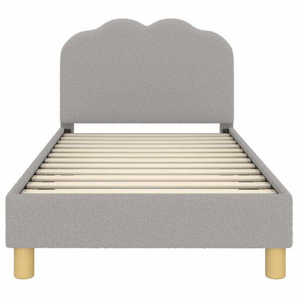 vidaXL Cadre de lit pour enfants avec t&ecirc;te de lit Gris clair