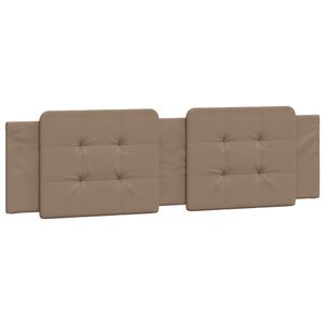 vidaXL Coussin de t&ecirc;te de lit Zadar cappuccino 180 cm similicuir