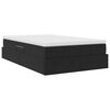 vidaXL Lit avec rangement et matelas Noir 120 x 190 cm Velours