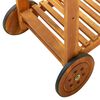 vidaXL Chariot de cuisine de jardin Bois d'acacia 92x43,5x141,5 cm