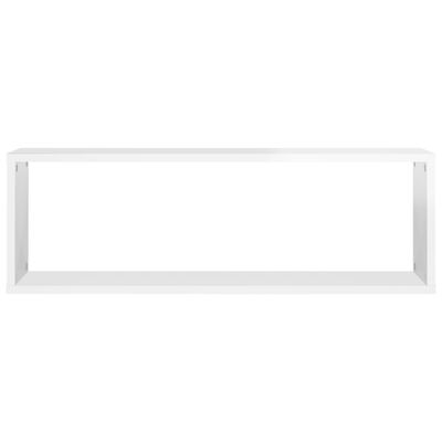 vidaXL Étagère cube murale 2 pcs Blanc brillant 80x15x26,5cm