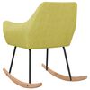 vidaXL Chaise &agrave; bascule Vert Tissu