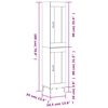 vidaXL Buffet haut Gris b&eacute;ton 34,5x34x180 cm Bois d'ing&eacute;nierie