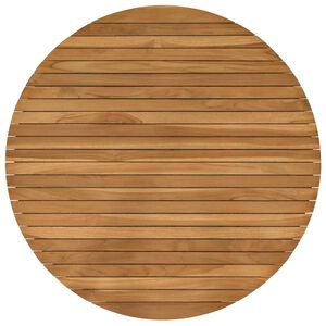 vidaXL Plateau de table &Oslash; 90 x 3,5 Rond Bois de teck massif Naturel