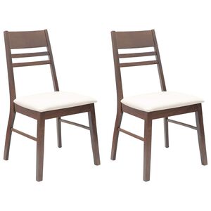 vidaXL Chaises de salle &agrave; manger 2 pcs Marron Clair 43 x 54 x 89 cm
