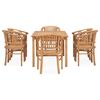 vidaXL Ensemble &agrave; manger de jardin 7 pcs bois de teck solide