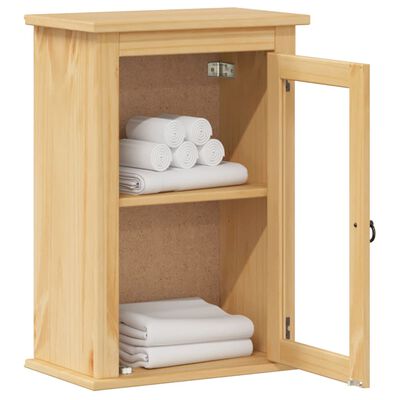 vidaXL Armoire murale de salle de bain Corona bois de pin massif