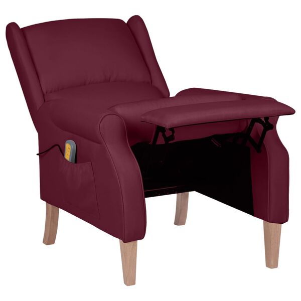vidaXL Fauteuil de massage inclinable Violet Tissu