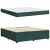 vidaXL Cadre de lit avec matelas Vert fonc&eacute; 180 x 200 cm tissu