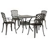 vidaXL Ensemble manger de jardin 5 pcs bronze aluminium coul&eacute;
