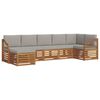 vidaXL Ensemble de canap&eacute;s d'ext&eacute;rieur 7 pc Gris Naturel et Clair