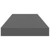 vidaXL &Eacute;tag&egrave;re murale flottante Gris brillant 60x23,5x3,8 cm MDF