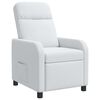 vidaXL Fauteuil inclinable Blanc Tissu