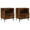 vidaXL Tables de chevet 2pcs ch&ecirc;ne fum&eacute; 40x35x47,5cm bois d&rsquo;ing&eacute;nierie