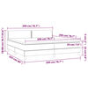 vidaXL Sommier &agrave; lattes de lit et matelas et LED Taupe 200x200cm Tissu