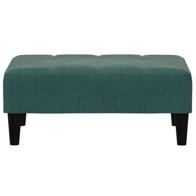 vidaXL Repose-pied vert foncé 77x55x31 cm velours