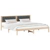 vidaXL Cadre de lit Gris fonc&eacute; 200 x 200 cm Pin massif