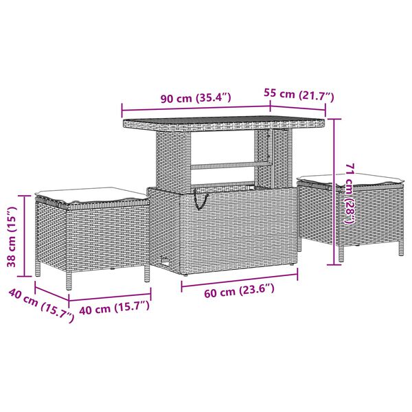 vidaXL Ensemble de canap&eacute; de jardin avec coussin 12 pcs Noir