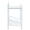 vidaXL Tables de chevet 2 pcs Acier et verre tremp&eacute; 45x30,5x60cm Blanc